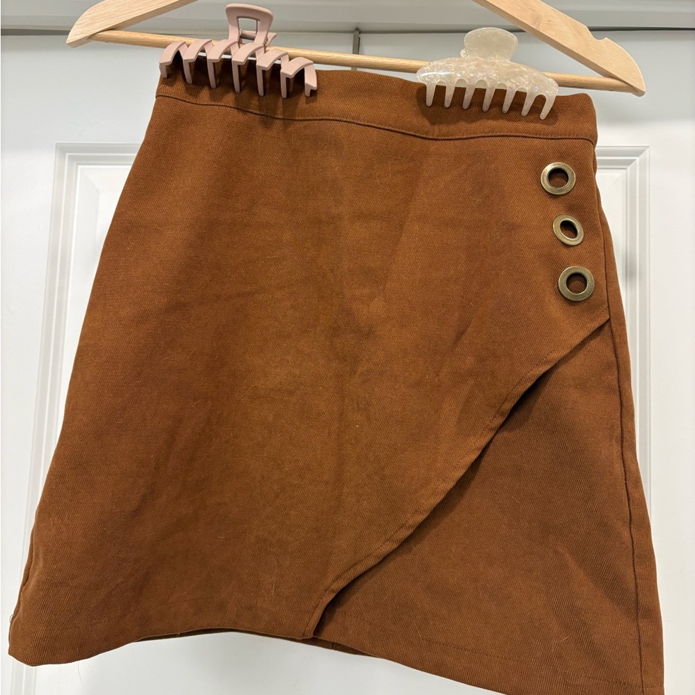 Groovy brown suede skirt